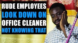 Rude Employees Mistreat And Look Down On Poor Cleaner Not Knowing He Was [upl. by Arvie]