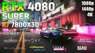 GeForce RTX 4080 SUPER 16GB  Ryzen 7 7800X3D  Test in 10 Games  1080p  1440p  4K [upl. by Hayilaa151]