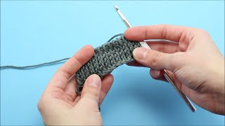 How To Crochet Tunisian Knit Stitch [upl. by Heddy]