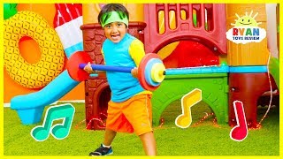 Body Parts Exercise Songs for Children 🎵 You Can Do It Too 🎵 Ryan ToysReview [upl. by Acnaib]