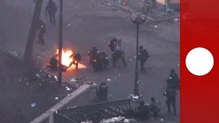 Unseen footage Snipers fire at Maidan protesters during Kiev riots [upl. by Nileve]