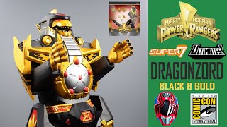 Super7 Ultimates Power Rangers DRAGONZORD BLACK amp GOLD Mighty Morphin SDCC Exclusive MMPR Review [upl. by Parette]