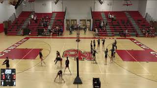 New Canaan High vs Wilton High School Girls JuniorVarsity Volleyball [upl. by Crandale890]