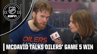 Connor McDavid says ‘it took everything’ for Oilers to win Game 5 vs Panthers  NHL on ESPN [upl. by Mohun]