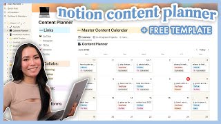 how to use notion 💻💡 content calendar notion tutorial  free template for content creators [upl. by Adiaroz]