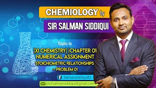 XI Chemistry Chapter 01  Numerical Assignment Stoichiometric Relationships  Problem 01 [upl. by Anirehtak]