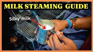 LEARN How to steam milk for latte art Perfectly Barista training for beginners [upl. by Feigin942]