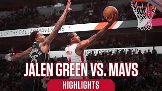 Jalen Green 23 points Highlights vs Dallas Mavericks l Houston Rockets [upl. by Roberson]