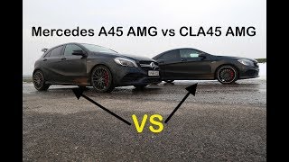 Mercedes A45 AMG vs CLA45 AMG  Comparison amp Launches [upl. by Marino]