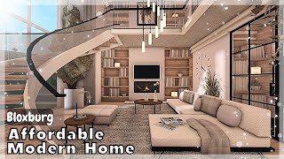 BLOXBURG Affordable Modern Home Speedbuild interior  full tour Roblox House Build [upl. by Zebada]