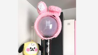 how to crochet BT21 quotCookyquot Army bomb cover [upl. by Strohbehn]