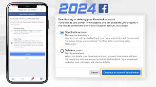 How to Deactivate or Delete Your Facebook PageAccount in 2024 [upl. by Veronike]