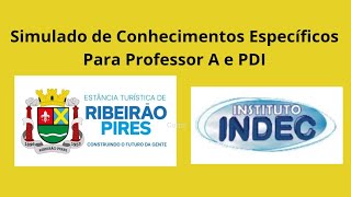 Concurso para Professor Ribeirão Pires Simulado Banca INDEC [upl. by Aizek886]