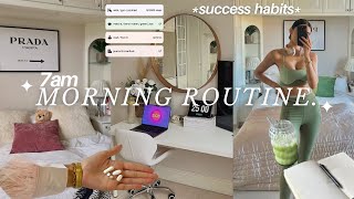 7AM productive morning routine  healthy habits that make you successful [upl. by Rika]