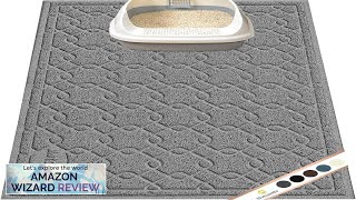 Cat Litter Box Mat 35quot x 24quot Large Kitty Litter Trapping Mat Review [upl. by Ahsiam]