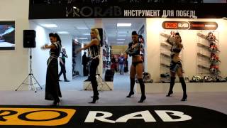 Девушки в черном на стенде Prorab на выставке Mitex2013 в Москве часть 1 [upl. by Auhsaj]