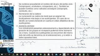 TEMA 2 CICLOALCANOS  21 NOMENCLATURA [upl. by Claudie]