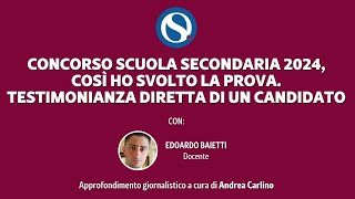 Concorso scuola secondaria il racconto di Edoardo “Così ho passato la prova scrittaquot [upl. by Lambertson532]