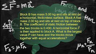 Physics Problem  Force and the Laws of Motion  Friction Forces Solving Complex System Problems 10 [upl. by Ytnom]