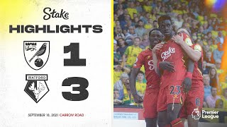 SARR amp DENNIS Score Against The Canaries Norwich City 13 Watford  Extended Highlights [upl. by Accem]