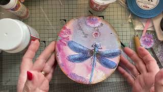 Decoupage Week Dragonfly hanging ornament part 3 [upl. by Yoho]