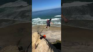 Cool BASE jump at the beach [upl. by Tatum681]