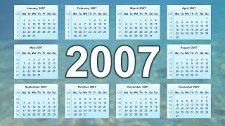 Calendar 2007 [upl. by Aihsilat283]