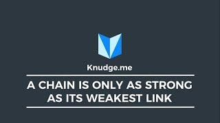 A CHAIN IS ONLY AS STRONG AS ITS WEAKEST LINK  Knudgeme  Get Better at English Every Day [upl. by Aihgn]