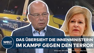 TERROR IN DEUTSCHLAND Faeser warnt Das übersieht die Innenministerin im Kampf gegen den Terror [upl. by Aramal25]