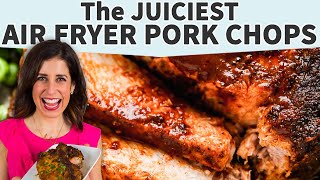 Air Fryer Pork Chops Recipe  How to Cook JUICY Air Fried Pork Chops  EASY Air Fryer Recipe [upl. by Ynatsed]