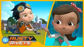 Rusty Gets Stuck ⚠️ Rusty Rivets Cartoons for Kids [upl. by Nnahgiel]