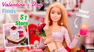 Barbie Doll Valentine’s Day Finds Dollar Store Haul amp Crafts  Decorating a Doll Room [upl. by Trimble]