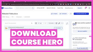 TUTORIAL DOWNLOAD UNLOCK DOKUMEN COURSE HERO [upl. by Horan]