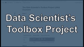 Data Scientist’s Toolbox Project JHU Coursera Course 1 [upl. by Winograd688]