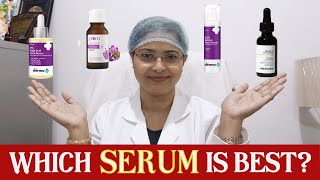 How to choose BEST serum  आपकी त्वचा के लिए बेस्ट Acne MarksOpen Poresglow brightness skin [upl. by Ahsieket]