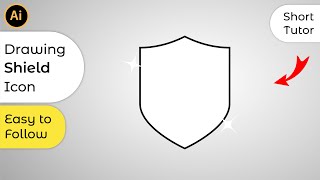 How to draw Shield Icon in Adobe Illustrator [upl. by Manno128]