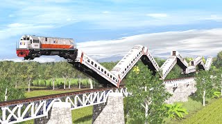 Kereta LoncatLoncat di Jembatan [upl. by Atiuqrahs]