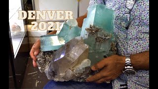 The BEST Aquamarine In The World Denver 2021 Gem amp Mineral Show Crowe Plaza [upl. by Atsirc149]