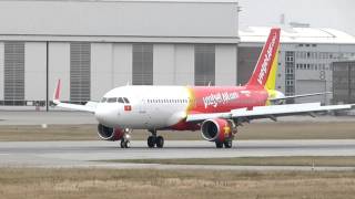 TakeoffLanding new A320 for VietJet Air at Airbus Plant Hamburg Testflight 14032014 [upl. by Germana]