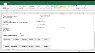 How to Create a Quote Form in Excel for Your Business [upl. by Lillis]