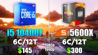 Core i5 10400F vs Ryzen 5 5600X  How Big is the Difference in 1080p amp 1440p [upl. by Ecinahc]