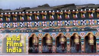 People visit Kyichu Lhakhang in Bhutan [upl. by Nilson]