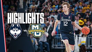 HIGHLIGHTS  2 UConn Mens Basketball vs 8 Marquette [upl. by Diamond880]