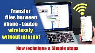 Transfer files from phone to laptop wirelessly without internet [upl. by Solram]