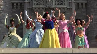 All 11 Disney Princess gathering for the first time for Meridas coronation at Walt Disney World [upl. by Carl]