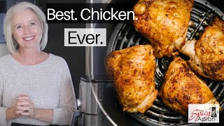 Air Fryer Juicy Chicken Thighs  Bone in Skin on [upl. by Eversole]