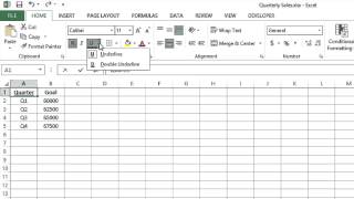 How to Underline in Excel  Microsoft Office Lessons [upl. by Attenwad]