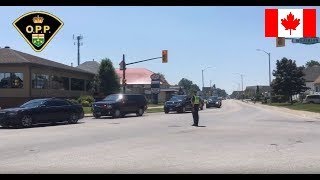 Police Escort The Prime Minister Of Canada  OPP Motorcade [upl. by Gemmell]