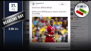 Deadline DayTransferticker Liverpools Origi zu Wolfsburg [upl. by Ellennahc]