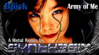 Bjork  Army of Me  By Cyan Synthesix Metal Remix [upl. by Aiykan]